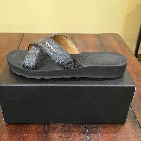 NWT - COACH Women's Slides Black 8.5M - Picture 5 of 7